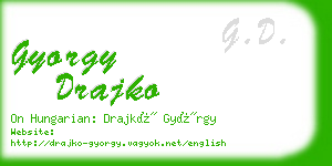 gyorgy drajko business card